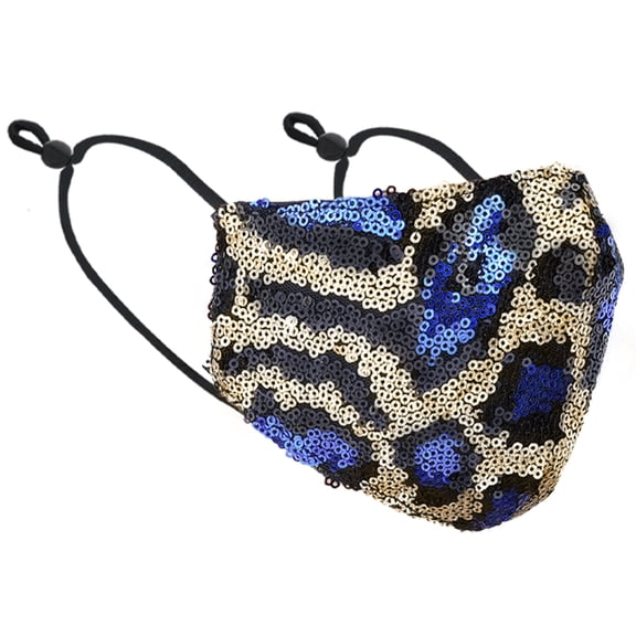 1 PC Animal Blue Fashion Sequin Mask