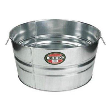 1 PC,Behrens 1GS Galvanized Steel Round Tub, 11 Gallon