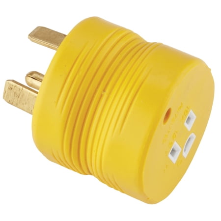 1 PC,Camco 55233 Power Grip Electric Adapter, 30A Male To 15A Female
