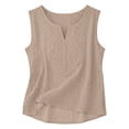 thumbnail image 1 of 1 PC Camisole Tops for Women Cotton Linen V-Neck Sleeveless Loose Fit Shirt-Style Tank Top Sleeveless Tops for Women, 1 of 4