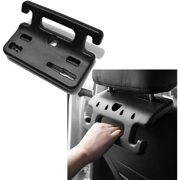1 PC Car Grab Handles, PVC Safety Grip Handles for Child Elder, Universal Multifunctional Car Headrest Hook for Trucks, SUV, Cars (Black)