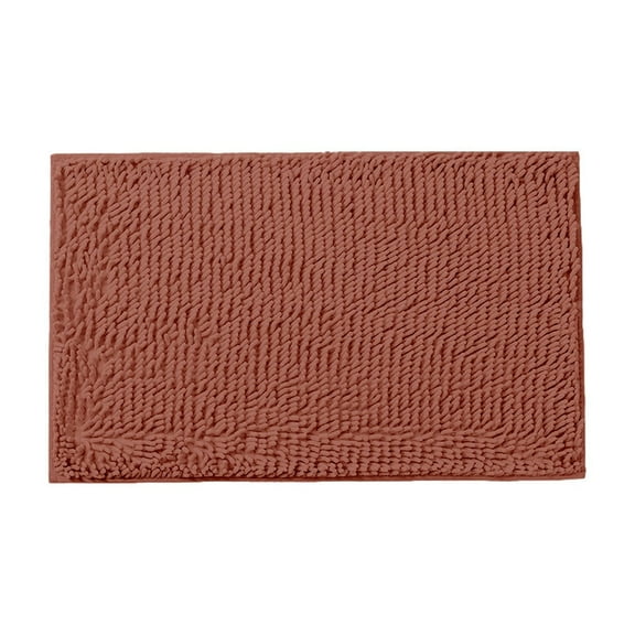 1 PC Chenille Absorbent Floor Mat,Bathroom Door Carpet,Door Mat,Door Mat,Bedroom,Toilet,Bathroom Non-slip Mat(15.8"×23.6",Coffee)