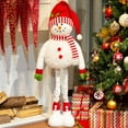thumbnail image 1 of 1 PC Christmas Doll Decorations, Plush Snowman Doll with Stretchable Legs That can Stand Upright, Tabletop Decorations, 1 of 4