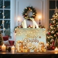 thumbnail image 1 of 1 PC Christmas Gift Bag With Handles, Non Woven Reusable Holiday Treat Bag Portable Christmas Grocery Shopping Tote for Gifts, 12.6x9.84x6.69 in, 1 of 6