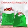 thumbnail image 1 of 1 PC Christmas Green Velvet Santa Bags with Drawstring Christmas Gift Santa Bag Large Gift Sack for Xmas Present Party Supply Costume Holiday Wrapping, 1 of 4