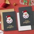 thumbnail image 1 of 1 PC Christmas Greeting Card with Envelope, Retro Paper Card with 3D Felt Santa Claus Figure, Merry Christmas Holiday Card for Gifting, 1 of 6