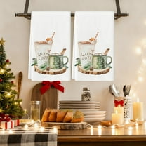 1 PC Christmas Hand Towel Kitchen Towel - Christmas Theme 15.8x23.6 Inch Absorbent Polyester Dish Towel for Bathroom Kitchen Decoration, Gifting, Housewarming