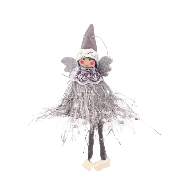 1 PC Christmas Plush Doll Ornament, Xmas Tree Ornament Doll Decorative Cloth Angel Pendant Christmas Hanging Decorations, for Home Decoration Holiday Party Decor(C)