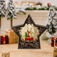 thumbnail image 1 of 1 PC Christmas Snow Globe, Battery Operated Star Shaped Lantern Light Retro Glitter Globe for Xmas Home Decoration Holiday Party Gift, Christmas Decoration, 1 of 6