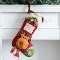 thumbnail image 1 of 1 PC Christmas Stocking 17.72" Large 3D Reindeer Christmas Stocking for Holiday Party Decor Gift, 1 of 6