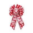 thumbnail image 1 of 1 PC Christmas Tree Bows for Wreaths, Christmas Wreath Bows, Buffalo Plaid Bows, Pumpkin Leaves Bows for Front Door, Fall Thanksgiving Decor, Burlap Bows for Wreath Indoor Outdoor Wall Decorations, 1 of 10