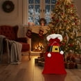 thumbnail image 1 of 1 PC Christmas Velvet Santa Bag with Drawstring Christmas Red Santa Gift Bag Large Gift Sack for Xmas Present Party Supply Costume Holiday Wrapping, 1 of 6