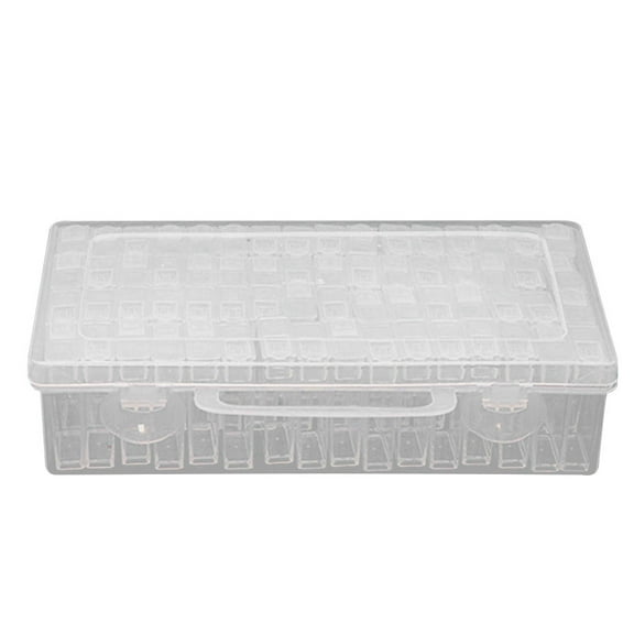 1 PC Clear Plastic Organizer Box,Storage Container with Adjustable Divider,Clear Craft Tackle Box Parts Storage Containers,Craft and Bead Storage Organizer Box for DIY Jewelry,22.5x12.6x5.2 CM(White)