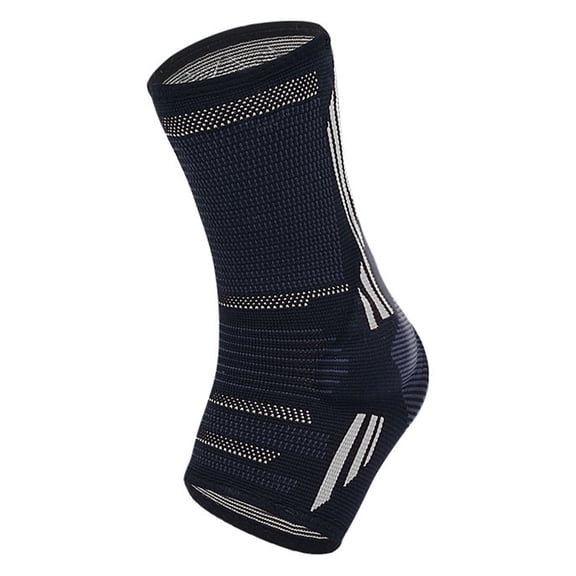 1 PC Compression Sports Ankle Brace Silicone Padded Protect Heel Ankle Support Basketball Football Ankle Protector-Black Gray,XL