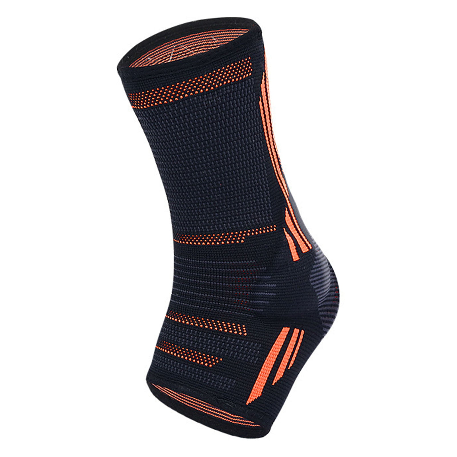 1 PC Compression Sports Ankle Brace Silicone Padded Protect Heel Ankle Support Basketball Football Ankle Protector-Orange,M