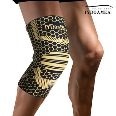 1 PC Copper Plus Size Knee Braces Men and Women - Knee Compression Sleeves with Copper Ions Infused Fiber for Running, Hiking, Working, Arthritis, ACL, Meniscus Tear, Joint Relieve Fatigue.