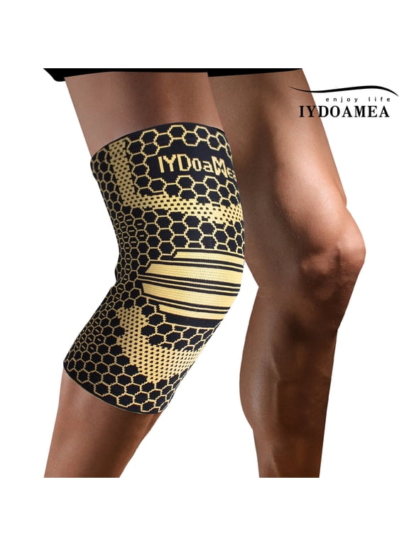 1 PC Copper Plus Size Knee Braces Men and Women - Knee Compression Sleeves with Copper Ions Infused Fiber for Running, Hiking, Working, Arthritis, ACL, Meniscus Tear, Joint Relieve Fatigue.