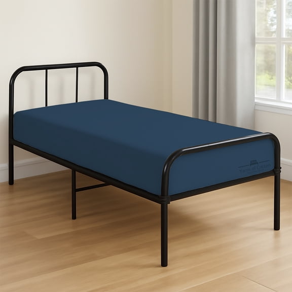 1 PC Cot fitted sheet Size "42 x 80" Fitted Sheet, Made of Egyptian Cotton, Perfect for Camp Bunk Bed / RVs / Guest Bed'sMedium Blue