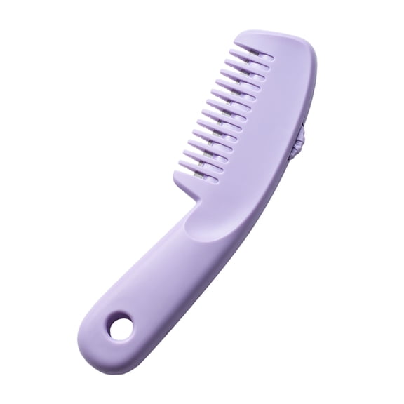 1 PC Crafted Pink Manual Hair Clipper and Fringe Trimming Comb, 6.1 x 1.81 Inch ABS Hair Cutting Tool for Gentle Bangs and Split Ends Maintenance at Home