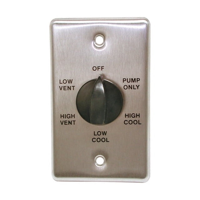 1 PC Dial Black Metal Evaporative Cooler Wall Switch - Walmart Business ...