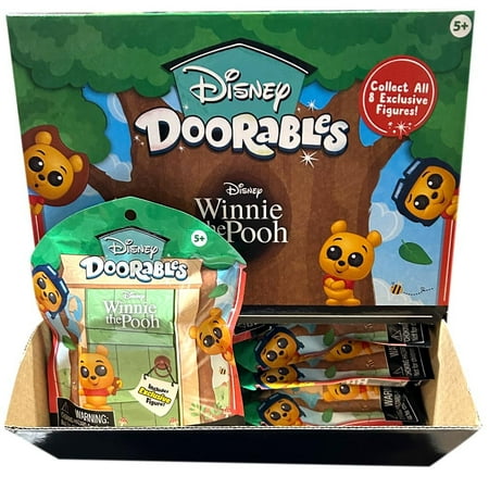 1 PC Disney Doorables Flocked Winnie The Pooh Blind-SHIP 1 PC RANDOMLY (NO RETURN)