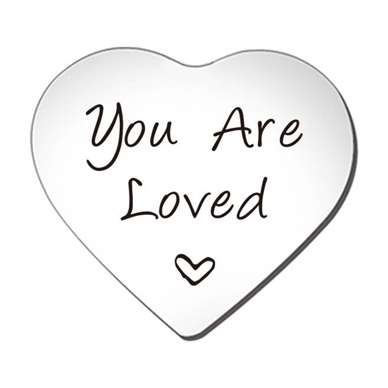 1 PC Encouraging Words Stainless Steel Heart Shaped Keepsake