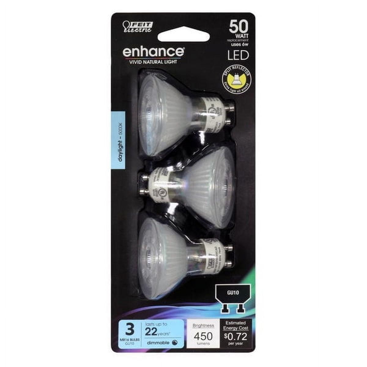 Feit Electric 50W Bright White Dimmable LED Bulb 3-Pack
