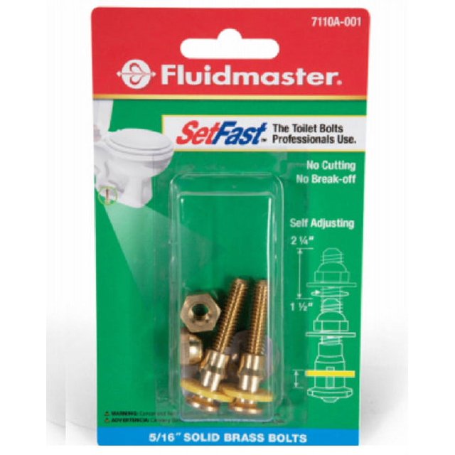 1 PC,Fluidmaster 7110A003P5 Selfadjusting Toilet Bowl To Floor Bolts