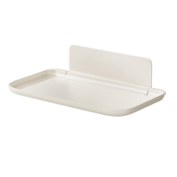 1 PC Foldable Floating Shelf for Wall, No Drill Wall Shelf, Small Floating Shelf for Bathroom, Bedroom, RV, Kitchen, Adhesive Shelf for Phones, Watches,6.89x4.33x2.17 in(S)