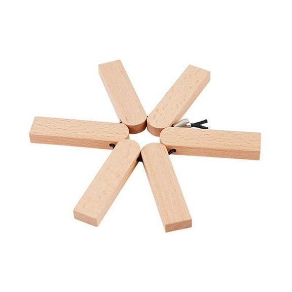 1 PC Folding Wooden Heat Insulation Hot Pot Mat Bowl Mat Pot Folding The Pan Wood Material For Home Kitchen(A,6 Cents)