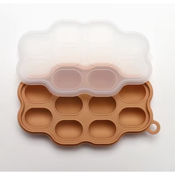1 PC Food Freezer Tray - Silicone Popsicle Mold with Teether Feeder, Frozen Popsicle Maker for Homemade Baby Food, Purees and Ice Cubes Multifunctional food mold