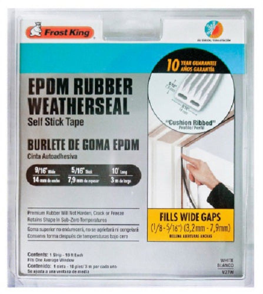 1 PC,Frost King V27WA Extreme Weather Seal Self Stick Tape, 9/16" x 10