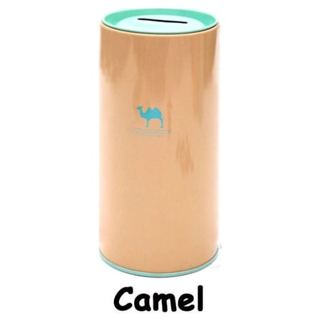 1 PC Gift Brush pot Cartoon Animal Pattern 7.5*14cm Money Box Coin Bank Metal Tin Jar Piggy CAMEL