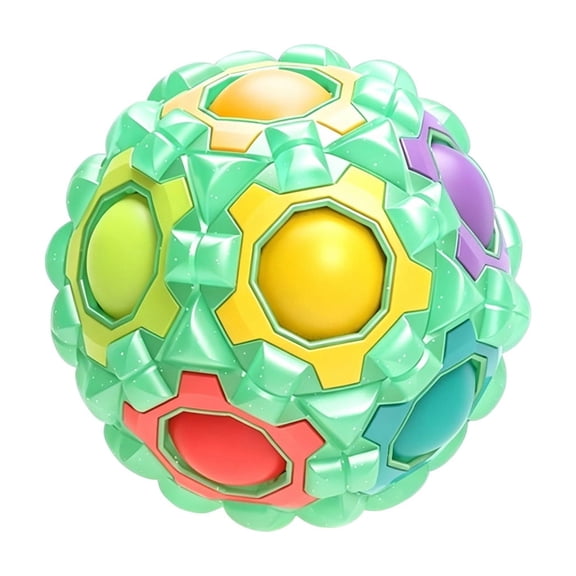 1 PC Glowing Puzzle Ball Fidget Toy for Kids Adults, Light Up Rotate Push Sensory Game, Multi-Function Color Matching Handheld Decompression Toys, Birthday Christmas Stocking Stuffers Gifts