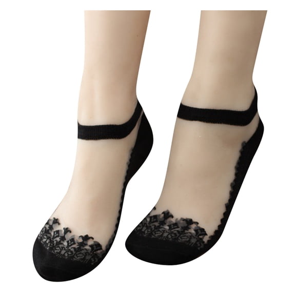 1 PC Grip Socks Short Lace Breathable Casual Thin Socks Compression Socks for Women&Men