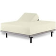 thumbnail image 1 of 1 PC Half Split Fitted Sheet Only Split Down 32 inches from The Top, 100% Cotton, 16" Deep Pocket, 400TC, Split Head King Fitted Sheet for Adjustable Beds-Ivory Solid, Split King Size, 1 of 5