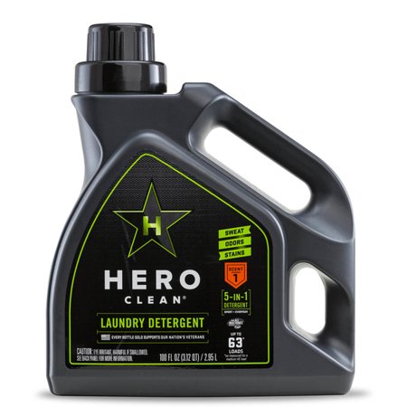 1 PC Hero Clean Juniper Scent Laundry Detergent Liquid 100 oz. (Pack of 4)