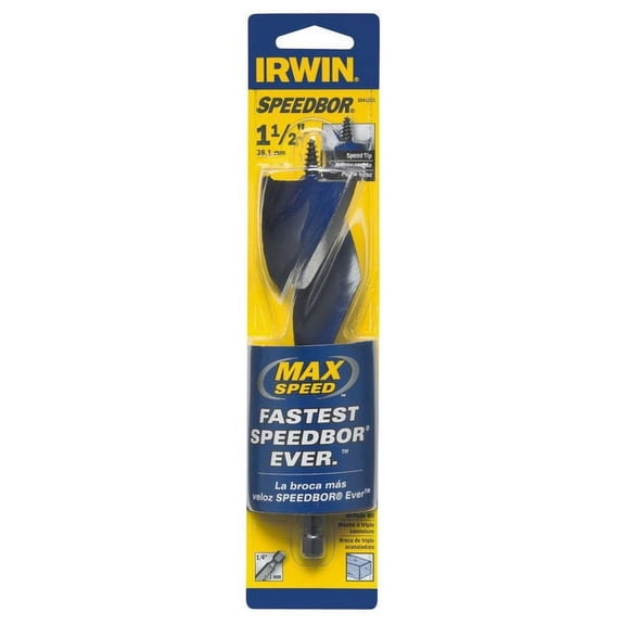 1 PC,Irwin 3041021 Speedbor Max Speed Standard Length Drill Bit, 1-1/2" x 6"