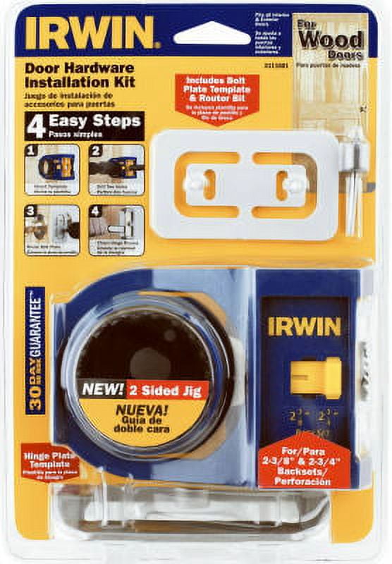 1 PC,Irwin Tools 3111001 Carbon Door Lock Installation Kit for Wood