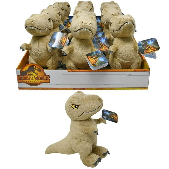 Jurassic World Soft Child Stuffed Animals & Plush Toys, Fabric Gray, 3" x 3" x 6"
