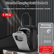 1 PC,Key Lock Box, Code Key Box,Cateye Key box, Outdoor Key Lock Box,Lock Box Wall Mounted for House Key, Weatherproof, Portable,Resettable Code ,for Home, Office, Apartment Spare Key Storage,Gray