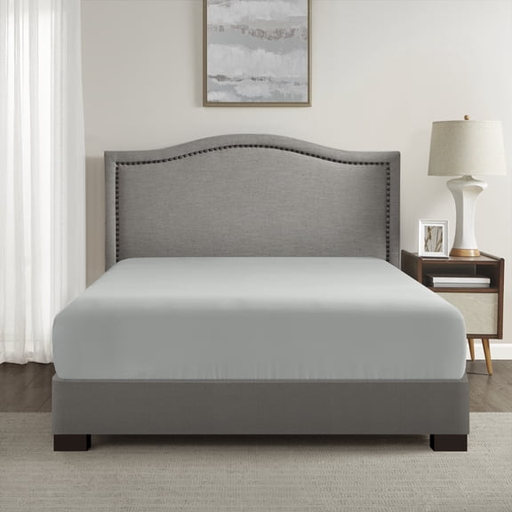 1 PC King Microfiber Coolmax Solid Fitted Sheet, Grey