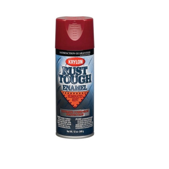 1 PC,Krylon RTA9210 Rust Tough Spray Paint, 12 Oz, Gloss Radiant Red