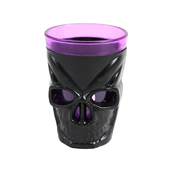 1 PC LED Glowing Halloween Wine Glass Kitchen Cups Beverage Cups For Home Dining Black