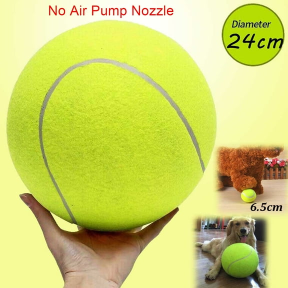 1 PC Large Pet Toy Ball, 9.5" Rubber Kelly Giant Tennis Ball, Durable Mega Jumbo Dog Play Supplies Fun Thrower Chucker Play Training,Pet Instincts Interact Fetch Balls