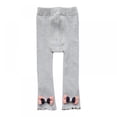 thumbnail image 1 of 1 PC Little Baby Girls Ankle Length Knit Footless Tights Bowknot Design with Ruffle, 1 of 5