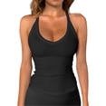 thumbnail image 1 of 1 PC Loose Tank Tops for Women Racerback Basic Tank V-Neck Slim Fit Ribbed Sleeveless Top Sleeveless Tops for Women, 1 of 4
