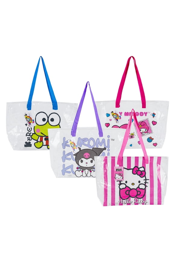 1 PC MY MELODY Clear Tote Bag 20" x 13" x 5"- ONLY 1 PC