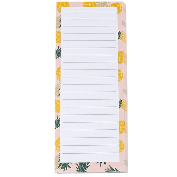 1 PC Magnetic and Tear Off Fruit Pattern Sticky Notes, 7.9 x 3.2 inch Strong Full Magnetic Memo Pads, Notepads for Grocery List, Shopping List, To-Do List, Reminders, 60 Sheets/Pack