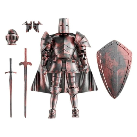 1 PC Medieval Action Figures, Knight Armor Action Figure, Movable Robot Mannequin, 3D Printed Multi-Jointed Movable Action Figure for Home Office Tabletop Decoration and Birthday Gifts